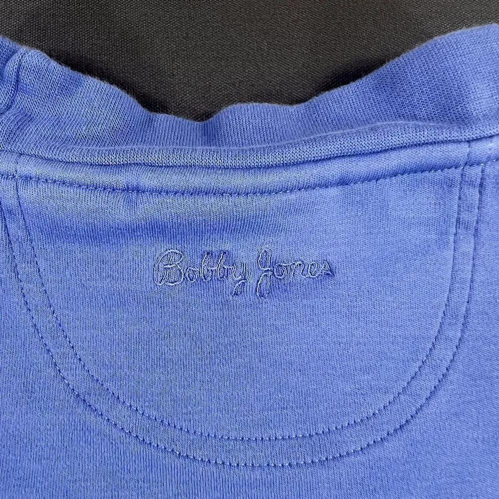 Bobby Jones Galloway Mock Neck Pullover Mens XXL Blue Peruvian Pima Cotton Golf